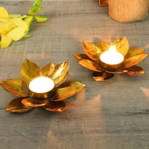 Flower/ Foil Cut Lotus Set of 10 idekors