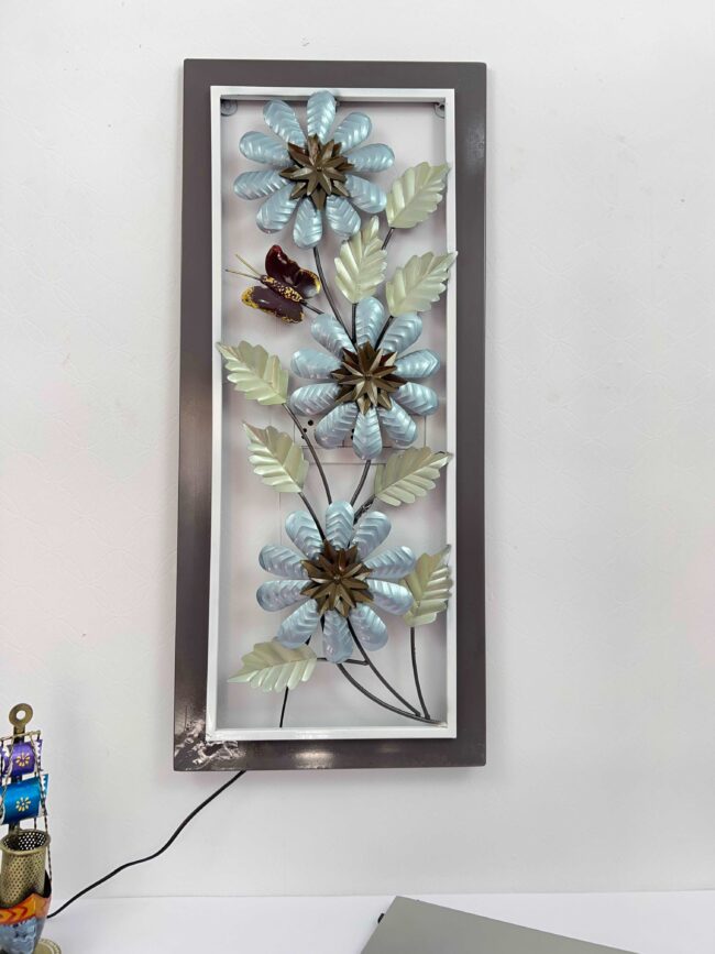 Frame Flower Wall Art with led light idekors