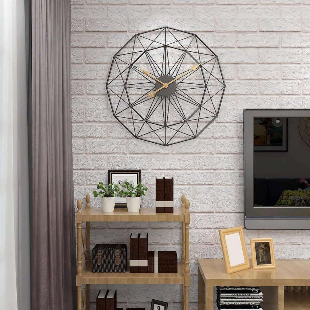 Geometric Designer Clock panel idekors