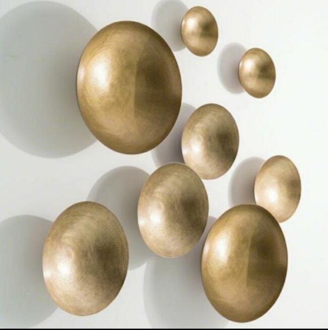 Golden Wall Decor Plates wall decor panel (set of 8 pieces) idekors