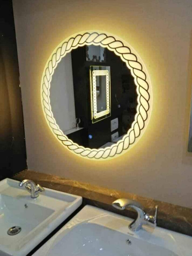 Led Sensor touch mirror circle designer idekors