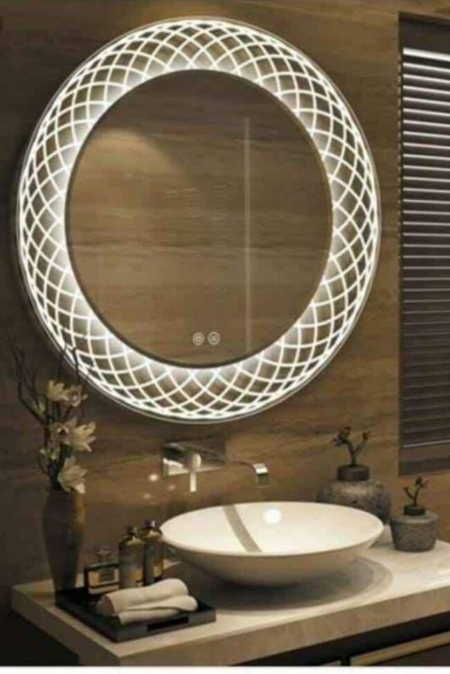 Led Sensor touch mirror circle designer idekors