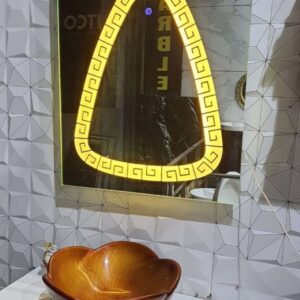 Led Sensor touch mirror rectangle and middle triangle idekors