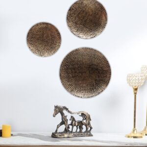 Metal Circles wall decor set of 3 idekors