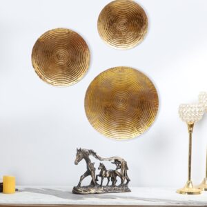 Metal Circles wall decor set of 3 idekors