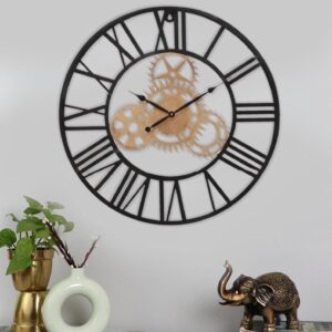 Metal wall clock panel idekors