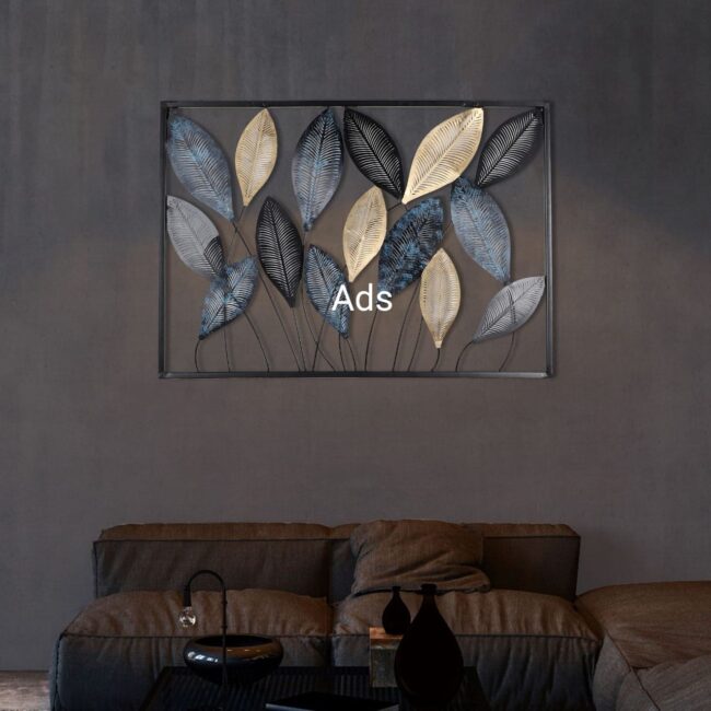 Rectangular leaves wall decor idekors