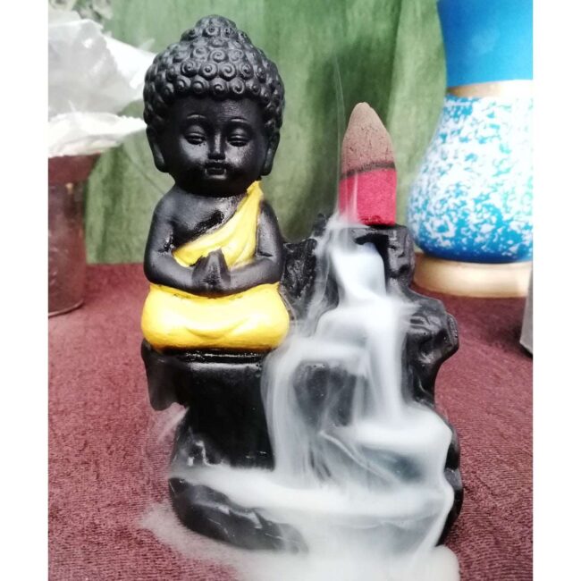 Smoke backflow polyresin fountain with 10 dhoop free idekors