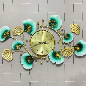 Zingko Leaves with clock panel wall decor panel idekors